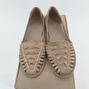 Nisolo Huarache Sandal Womens 9.5 Almond Woven Leather Flat Mexico New in Box